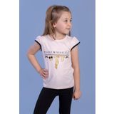 Toontoy Kız Çocuk Sim Baskılı Yarım Kollu T-shirt