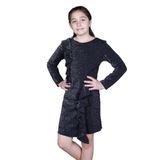 TOONTOY Kız Çocuk Simli Elbise, 8 Yaş, 11784-1, Siyah, Kız Çocuklar