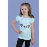 Toontoy Kız Çocuk Simli Kalp Desenli T-Shirt - 1 Yaş - Yeşil