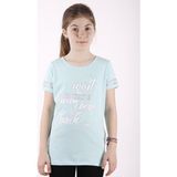 Toontoy Kız Çocuk Slogan Baskılı T-Shirt - 10 Yaş - Yeşil