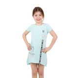 Toontoy Kız Çocuk So Chıc Baskılı Elbise Mint Yeşili 5 YAŞ