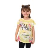 TOONTOY Kız Çocuk Sometimes Baskılı Tişört 7 Yaş, 7 Yaş, 8479-1, Siyah, Kız çocuk