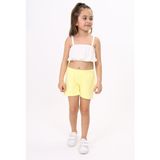 Toontoy Kız Çocuk Şort Açık Sarı 6 YAŞ