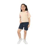 TOONTOY Kız Çocuk Street Baskılı Tişört 12-13 Yaş, 12-13 Yaş, 22148, Bej, Kız çocuk