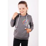 Toontoy Kız Çocuk Stronger Baskılı Sweatshirt - 3 Yaş - Antrasit Melanj