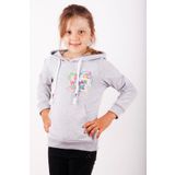 Toontoy Kız Çocuk Stronger Baskılı Sweatshirt - 3 Yaş - Gri Melanj