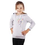 Toontoy Kız Çocuk Stronger Baskılı Sweatshirt Gri Melanj 6 YAŞ