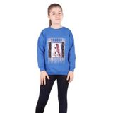 Toontoy Kız Çocuk Studio Baskılı Sweatshirt Saks 8 YAŞ