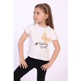Toontoy Kız Çocuk Summer Time Baskılı Tişört