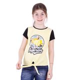 TOONTOY Kız Çocuk Superior Baskılı Tişört 7 Yaş, 7 Yaş, 10983-, Sarı, Kız Çocuklar
