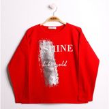 Toontoy Kız Çocuk Sweatshirt - 10 Yaş - Kırmızı