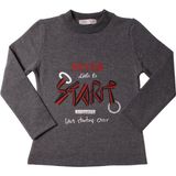 Toontoy Kız Çocuk Sweatshirt - 5 Yaş - Antrasit Melanj