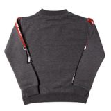 Toontoy Kız Çocuk Sweatshirt Kollari Şeritli Pullu Fashion Nakış - 5 Yaş - Antrasit Melanj