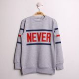 Toontoy Kız Çocuk Sweatshirt Never Baskı Gri Melanj 14 YAŞ