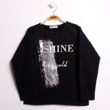 Toontoy Kız Çocuk Sweatshirt Shine Varak Baskılı - 8 Yaş - Mint