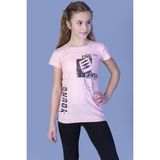 Toontoy Kız Çocuk T-Shirt Göğsü Lazer Kesim Pudra 10 Yaş K-128