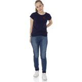 Toontoy Kız Çocuk T-Shirt Kalp Nakışlı - 10 Yaş - Lacivert