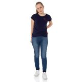 Toontoy Kız Çocuk T-Shirt Kalp Nakışlı - 8 Yaş - Lacivert