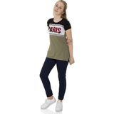 Toontoy Kız Çocuk T-Shirt Paris Pul Nakış 10 Yaş K-128 - Haki