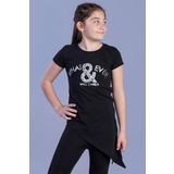 Toontoy Kız Çocuk T-Shirt What Baskı - 14 Yaş - Beyaz