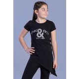 Toontoy Kız Çocuk T-Shirt What Baskı - 14 Yaş - Gri Melanj