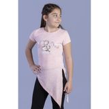 Toontoy Kız Çocuk T-Shirt Whoat Baskı P.Melanj 8 Yaş K-123 - Pembe