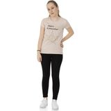 Toontoy Kız Çocuk T-Shirt Yıldız Taşlı - 8 Yaş - Bej