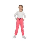TOONTOY Kız Çocuk Taç Nakışlı Eşofman Alt, Fuşya, 2 YAŞ