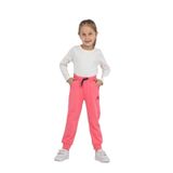 TOONTOY Kız Çocuk Taç Nakışlı Eşofman Alt, Fuşya, 3 Yaş