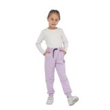 TOONTOY Kız Çocuk Taç Nakışlı Eşofman Alt, Lila, 2 YAŞ