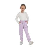 TOONTOY Kız Çocuk Taç Nakışlı Eşofman Alt, Lila, 2 YAŞ