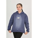 Toontoy Kız Çocuk Taş Dizaynlı Sweatshırt - İndigo - 13 - 14 Yaş