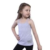 Toontoy Kız Çocuk Taş Işlemeli Atlet - 6 Yaş - Gri Melanj