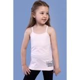 Toontoy Kız Çocuk Taş Işlemeli Atlet - 6 Yaş - Pudra
