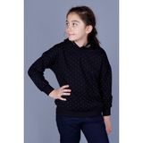 Toontoy Kız Çocuk Taş İşlemeli Sweatshirt - 12 Yaş - Siyah