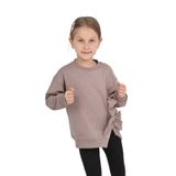 TOONTOY Kız Çocuk Taşlı Fiyonklu Sweatshirt, 7 Yaş, 24747, Acı Kahve, kız-çocuk