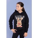 Toontoy Kız Çocuk Tavşan Baskılı Kapüşonlu Sweatshirt