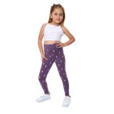 Toontoy Kız Çocuk Tavşan Baskılı Tayt Mor 4 YAŞ