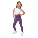 Toontoy Kız Çocuk Tavşan Baskılı Tayt Mor 6 YAŞ