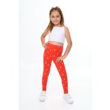 Toontoy Kız Çocuk Tavşan Baskılı Tayt Nar Çiçeği 3 YAŞ