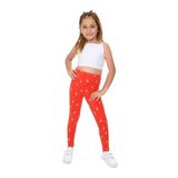 Toontoy Kız Çocuk Tavşan Baskılı Tayt Nar Çiçeği 4 YAŞ