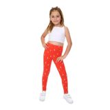 Toontoy Kız Çocuk Tavşan Baskılı Tayt Nar Çiçeği 5 YAŞ