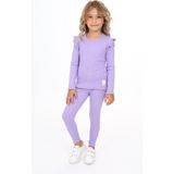 Toontoy Kız Çocuk Taytlı Takım - Lila - 6 Yaş