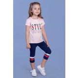 Toontoy Kız Çocuk Taytlı Takım Pudra 8 YAŞ