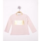 Toontoy Kız Çocuk Think Varaklı T-shirt