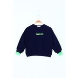 Toontoy Kız Çocuk Timeless Baskılı Sweatshirt Lacivert 8 YAŞ