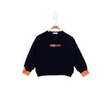 Toontoy Kız Çocuk Timeless Baskılı Sweatshirt Turuncu Gri Melanj 6-7 YAŞ 8 YAŞ