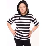 Toontoy Kız Çocuk Tişört - 8 - 9 Yaş - Siyah