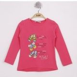 Toontoy Kız Çocuk Tişört Ayakkabı Baskılı Fuşya 4 YAŞ