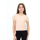 Toontoy Kız Çocuk Tişört Bej 8-9 YAŞ